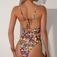 thumbnail image 4 of BECLOTH Women's Fashionable Floral Print Strapless Swimsuit With Built In Bra Pads, 4 of 6