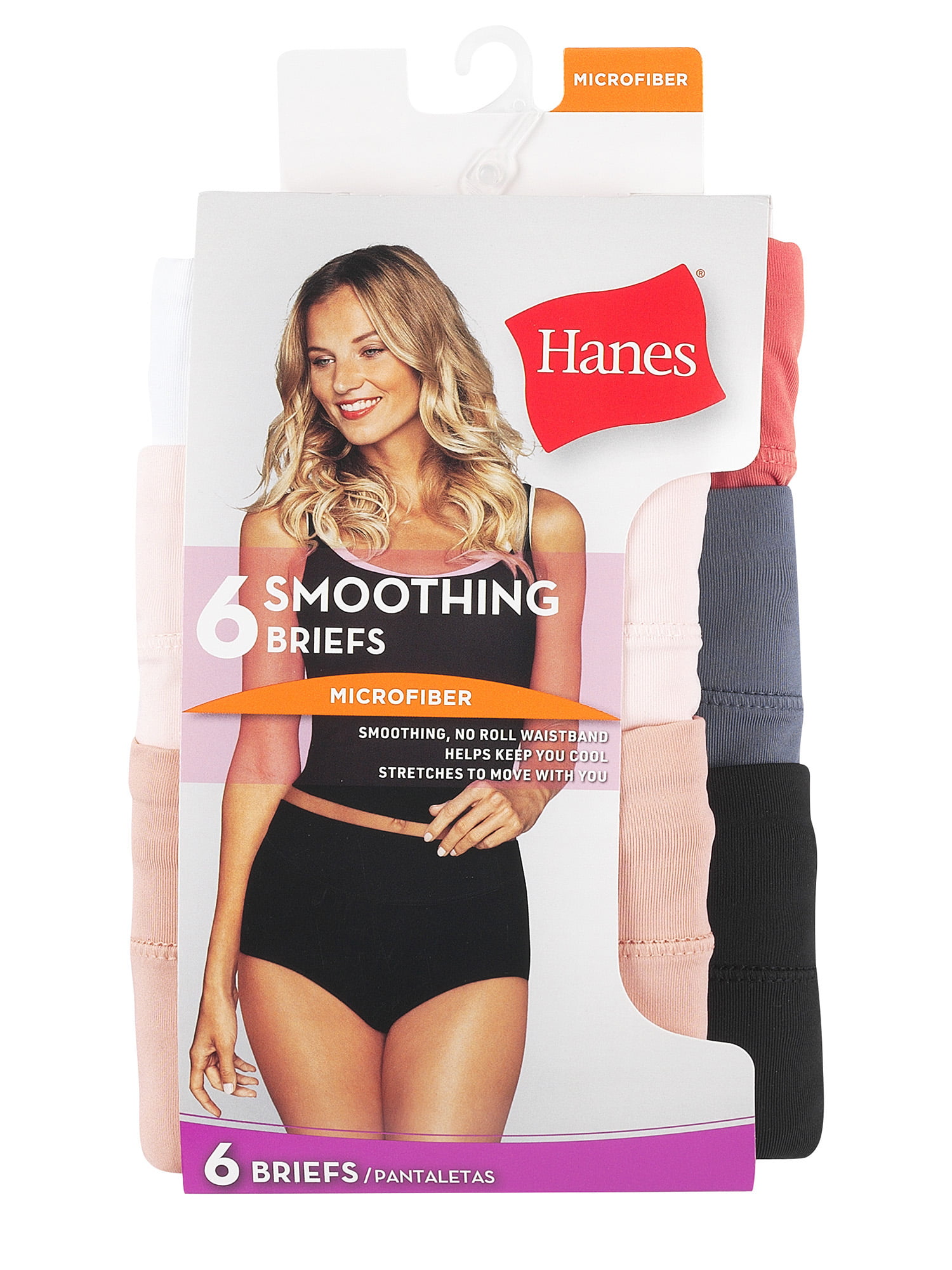 Hanes Women's Signature Smoothing Microfiber Brief Underwear, 6-Pack