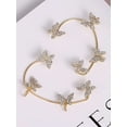 thumbnail image 6 of PULLIMORE Women Butterfly Ear Clips Bling Zircon Earrings Cuff Fashion Jewelry Gifts (Gold, Left Ear), 6 of 8