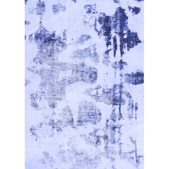 Ahgly Company Machine Washable Indoor Rectangle Abstract Blue Modern Area Rugs, 8' x 12'