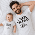 thumbnail image 4 of I Make The Rules Dad Shirt, I Break The Rules Baby Bodysuit, Funny Dad And Baby Matching Outfit, First Father's Day Gift, 4 of 6