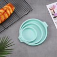 thumbnail image 3 of 4Pcs Cake Pan Round Cake Layer Set Silicone Bakeware Mold,Blue,4Inch, 3 of 5