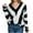 Black, variant on Timegard Sweaters for Women Striped V Neck Long Sleeve Color Block Pullover Fall Casual Loose Knit Tops