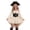 Z1-Beige, variant on SIYUDAN Girls Pirate Halloween Dress, Off Shoulder Corset Pirate Renaissance with Bell Sleeves Smocked Waist Handkerchief Hem for Themed Events, Size 5-6 Years