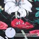 thumbnail image 4 of Cortina de ducha con diseño floral botánico bohemio abstracto, de tela negra bohemia de mediados de siglo, impermeable., 4 of 6