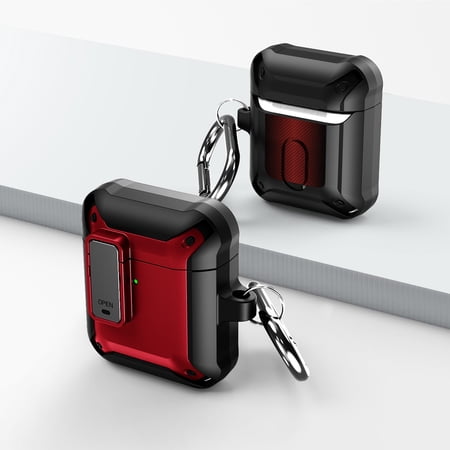 Duo Shield Secure Lock Designed For Apple AirPods Generation 1 & 2 With Hook  Red/Black price history on PriceWatchPro