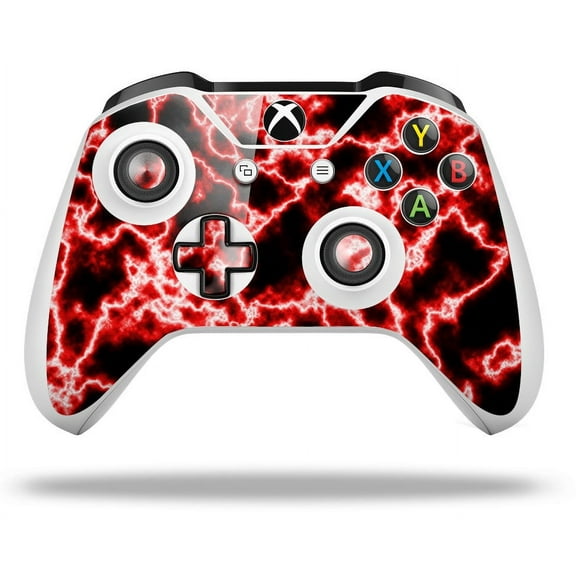 WraptorSkinz Decal Skin Wrap Set works with 2016 and newer XBOX One S / X Controller Electrify Red (CONTROLLER NOT INCLUDED)
