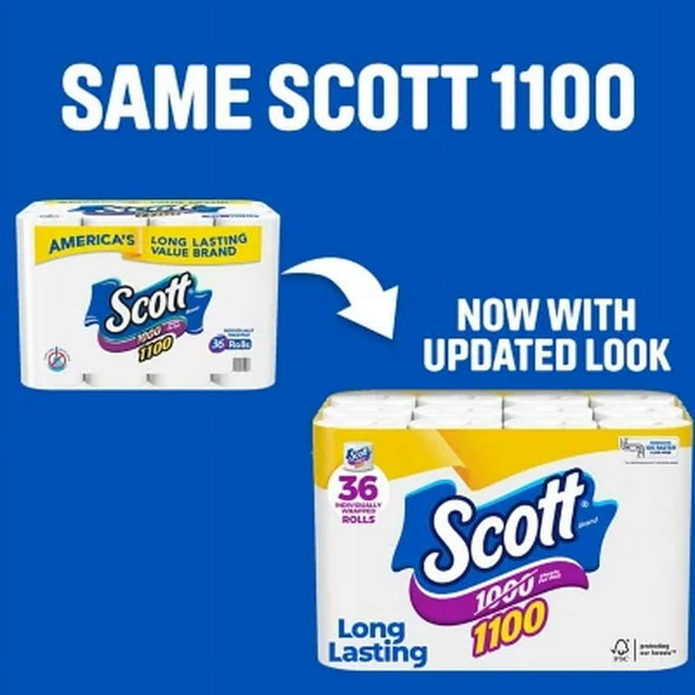 Scott Individually Wrapped 1-Ply Toilet Paper, 1100 Sheets per