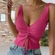 thumbnail image 1 of Blusa con Cordón frontal para mujer Nikou Top de punto con Cordón Cuello en V sin mangas, 1 of 6