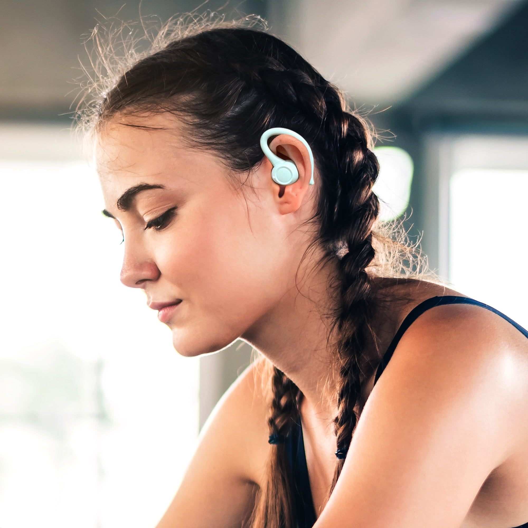 onn. Bluetooth True Wireless Earbuds, Aqua, AAAAQU100024301