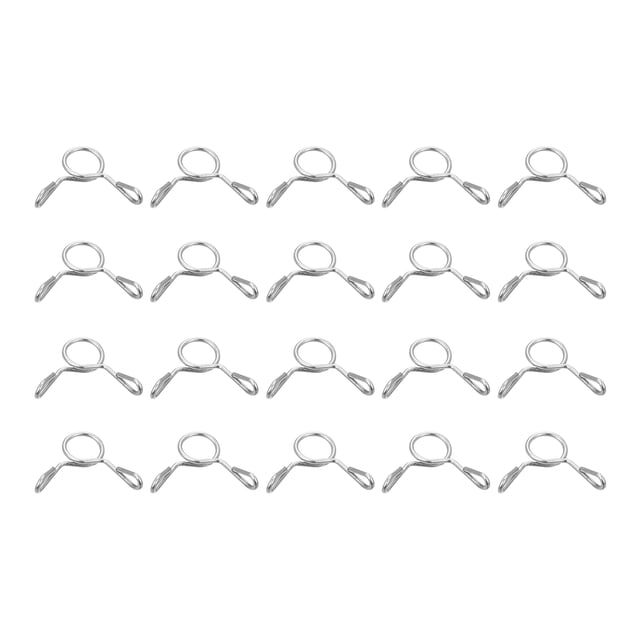 Unique Bargains Fuel Line Hose Clips, 100 Pack 5mm 304 Stainless Steel Single Wire Tubing Spring Clamps (Silver)