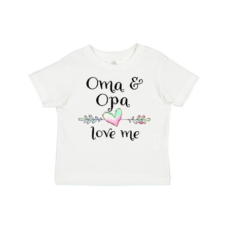 

Inktastic Oma and Opa Love Me- Heart Grandchild Gift Toddler Boy or Toddler Girl T-Shirt