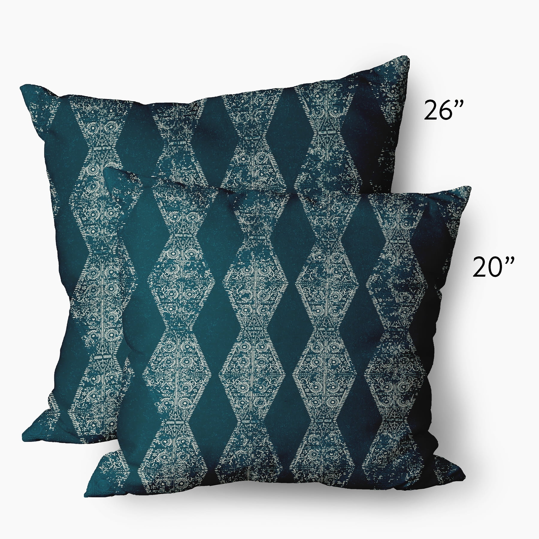 Simply Daisy 26" x 26" Victorian Blue Polyester Throw Pillow