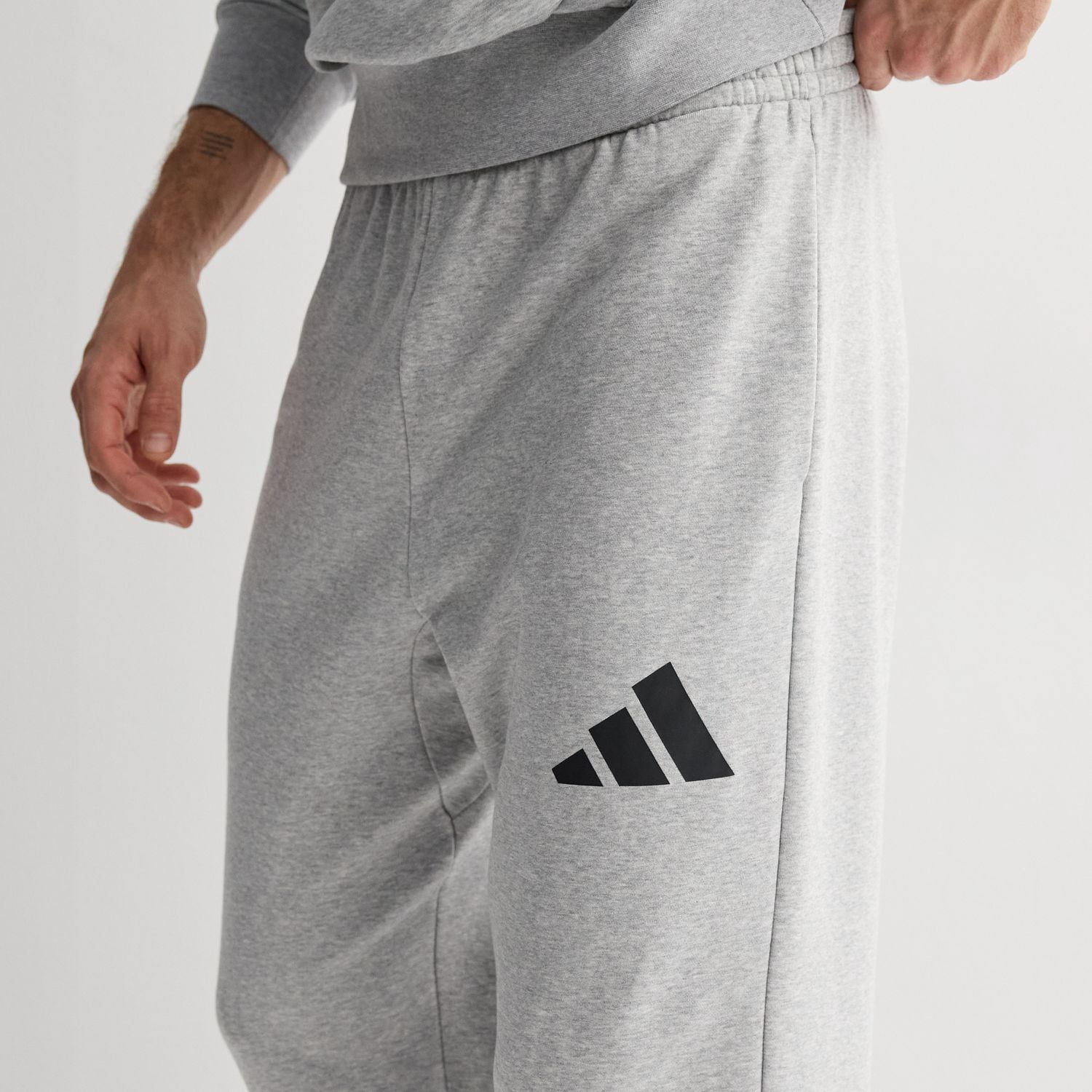 Adidas Essentials JF3604 Pants Mens Large Black Cotton Wide Leg