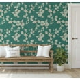 thumbnail image 5 of S4sassy Self-Stick Decorative Wallpaper, Blossom Print Wall Paper, Textured Vinyl Waterproof Contact Paper, Green, 25"x120"inch Removable Renter Friendly Wall Covering For Bedroom, Dining room, 5 of 9