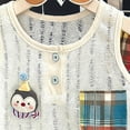 thumbnail image 3 of Staki Girls' Clothing Sets Solid Ruffle Sleeve Tank Top and Printed Wide Leg Pant 2 Piece Set Summer Outfits for Girls 6M-7Y,6-12 Months, 3 of 4