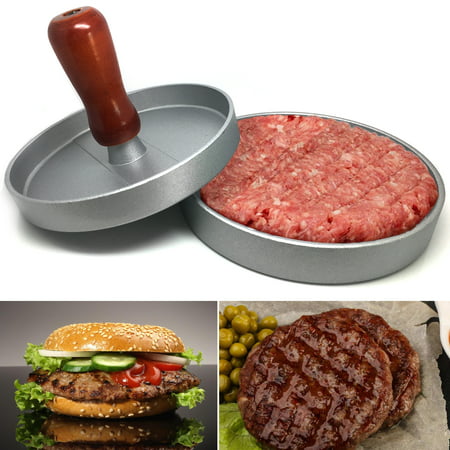 Hamburger Patty Maker Grill Press Large Round Burger Metal Mould Cooking (Best Hamburger Patties For The Grill)
