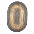 thumbnail image 1 of Blue Indoor & Outdoor Rug, Braided Textured Design, 2Ft. X 6Ft. Oval Runner Sunroom/Porch Carpet, 1 of 2