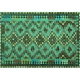 thumbnail image 1 of Ahgly Company Indoor Rectangle Southwestern Turquoise Blue Country Area Rugs, 8' x 12', 1 of 4