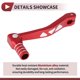 thumbnail image 4 of Palanca de cambio de motocicleta plegable para Yamaha TTR 50cc, pedal de aleación de aluminio, brazo de palanca de cambio, palanca roja con cabeza roja y anillo de tono plateado, 4 of 6