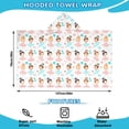 thumbnail image 2 of Ballet Princess Pattern Hooded Bath Towel，50"x30" for Ages 3 To 12 Kids, Quick Dry Lightweight Soft Microfiber Hood Beach Towel Cover Up for Kids, 2 of 7