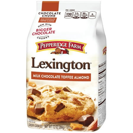 Pepperidge Farm Lexington Crispy Milk Chocolate Toffee Almond Cookies, 7.2 oz. Bag Pepperidge Farm Lexington Crispy Milk Chocolate Toffee Almond Cookies, 7.2 oz. Bag
