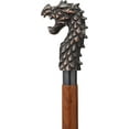thumbnail image 4 of Walking Cane for Mens and Womens Handmade Decorative Cane for Mom and Dad Stylish Walking Stick 36 Inch Non-slip Travel Folding Cane Brown Snake Shaft with Antique Lion Handle, 4 of 5