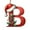 B, variant on CuiLiyq 26 Initial Letter Christmas Ornaments, Personalized Christmas Initial Ornaments With Hat, Christmas Tree Hanging Decorations, Xmas Gifts Pendant (Acrylic, D)
