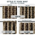 thumbnail image 3 of Vargottam Cotton Curtains- Rod Pocket/Back Tab Farmhouse Drapes for Living Room or Bedroom Windows- Light Filtering- 3-Way Hanging Style- Set of 2 Panels, 52"x72"- Dotted Flower Design (Brown), 3 of 8