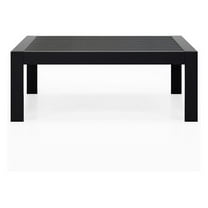 Aluminum Outdoor Coffee Table, All-Weather Rectangle Metal Patio Coffee Table Furniture for Balcony, Garden, Indoor or Outdoor Use, Black