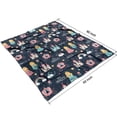 thumbnail image 3 of Dark Blue Princess Castle Pattern Blanket,Comfortable Soft Flannel Throw Blanket,All Season,Warm Lightweight Blankets for Sofa Bed Couch Living Room Chair,50"x60", 3 of 4