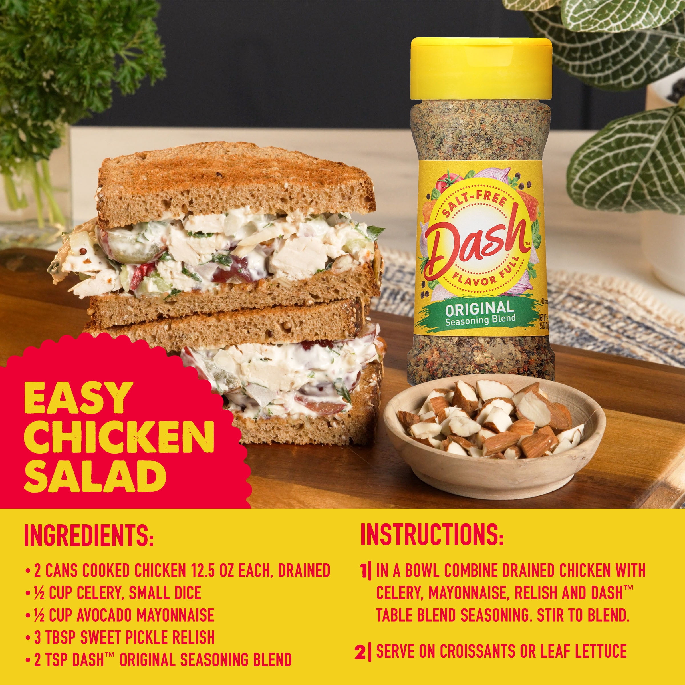 Dash Original Seasoning Blend, Salt free, Kosher, 2.5 oz