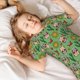 thumbnail image 5 of Balery Vintage Sugar Skull Conjunto de Pijama Infantil de Manga Corta con Estampado – Ropa de Dormir de Algodón Suave-Medium, 5 of 6