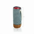 thumbnail image 6 of Malbec Insulated Canvas and Willow Wine Bottle Basket, (Navy Blue & White Stripe), 6 of 6