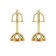 thumbnail image 4 of 0.35 ct Screw-Back Stud Earrings for Women | 1.8mm Round Cut Natural Garnet | 18K Yellow Gold, 4 of 5
