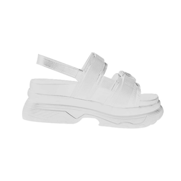 Amzcrzy Zapatos de mujer,Zapatos de mujer,Zapatillas de mujer, Sandalias de punta redonda de color liso con hebilla de fondo grueso para mujer Sandalias Mujer Zapatillas De Casa