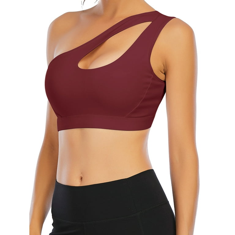 One shoulder workout tops sale