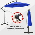 thumbnail image 6 of ABCCANOPY 10 FT 360°Rotation Cantilever Patio Umbrella with Crank & Cross Base for Garden, Backyard, Pool and Beach, 12+ Colors(blue), 6 of 9