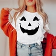 thumbnail image 2 of Gunia Halloween Shirts For Women Cotton Pumpkin Graphic Print Short Sleeve Crew Neck Casual Thanksgiving Tops Tees Tshirts White S-2Xl, 2 of 5