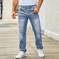 thumbnail image 7 of DDAPJ pyju Mens Baggy Jeans Stretch Casual Loose Fit Jeans Streetwear Denim Pants with Pockets Light Blue XXL, 7 of 7