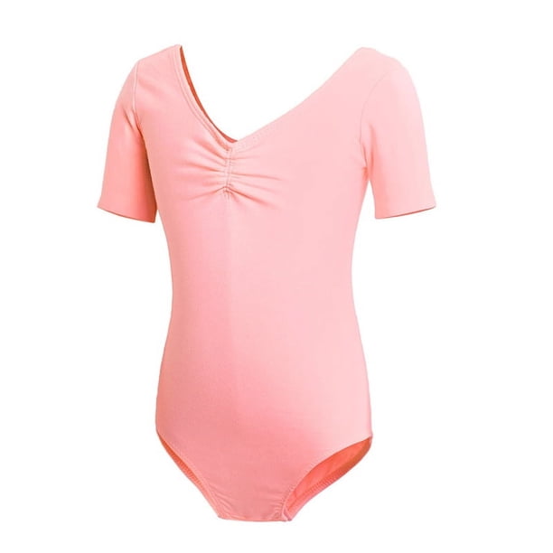 Traje de baile para niños Traje de entrenamiento de verano para niñas Traje de ballet de manga corta Traje de baile de grado de prueba de baile