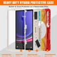 thumbnail image 5 of For Samsung Galaxy Tab S10 Plus/S9 FE+/S9 Plus Case 12.4 inch SM-X820/SM-X610/SM-X810, 360 Hand Strap, Shoulder Strap, Kickstand, Rugged Drop Protection, Colourful Red, 5 of 7