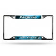 thumbnail image 1 of Carolina Panthers EZ View Chrome License Plate Frame, 1 of 1