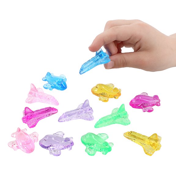 1 1/4" x 3/4" Bulk 144 Pieces Transparent Aircraft Plastic Counters Assortment