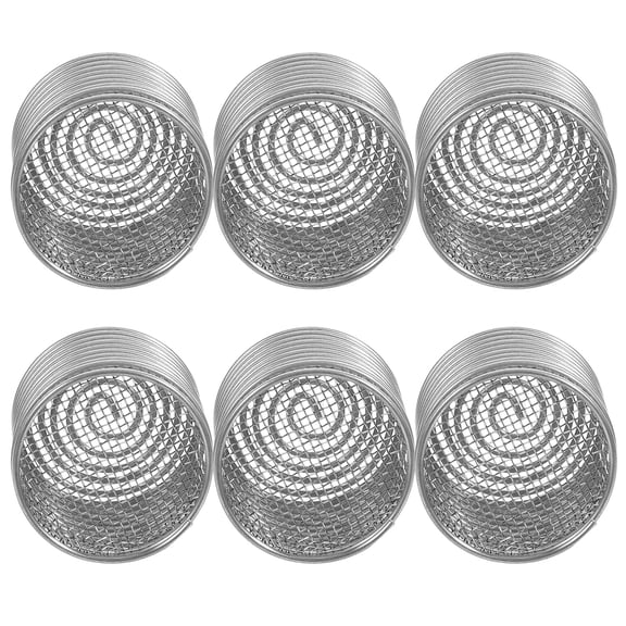 CIMAXIC Bonsai Pots Fertilizer Baskets Silver Stainless Steel 6Pcs