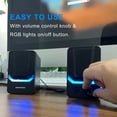 thumbnail image 3 of Altavoz para Mini Computadora de 2.0 Canales con Iluminación RGB, Alimentación USB, Compacto para Juegos, Películas y Estaciones de Trabajo, Altavoces para PC/Laptop (Negro), 3 of 8