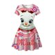 thumbnail image 1 of Vestido de verano con estampado de gato Marie de dibujos animados de Disney para niñas, Vestidos de princesa de manga corta, fiesta de cumpleaños, disfraz informal para niños, Vestidos 4T (Tag120) Gao Jinjia LED, 1 of 2