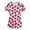 Wine, variant on OIOLOYJM Scrub Tops Women Casual V Neck Short-Sleeve Cute Print Tops Breathable Stretchy T Shirts Comfort Pullover with Pockets Black S