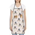 thumbnail image 3 of Pofeuu Hippos Driving A Car Print Aprons with Pockets, Cute Aprons for Kitchen, Cooking, Server, Barber, Chef Apron, 3 of 7