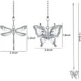 thumbnail image 2 of Qucyy Silver Ceiling Fan Pull Chain Extender,Dragonfly and Butterfly Decorative Fan Chain Pendant Extension,12in Chain 3mm Beaded Fan String Chain Ornaments with Connector for Fan Lamp,2, 2 of 5